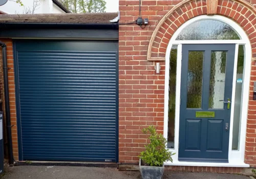 Blue Roller Garage Door