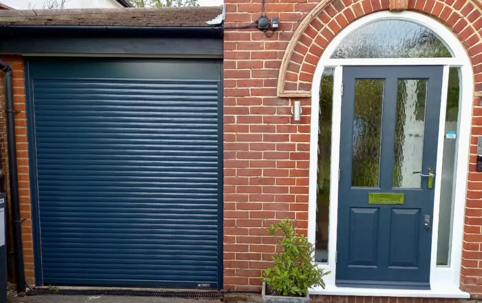 Blue Roller Garage Door