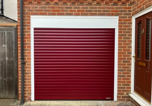 Red Roller Garage Door