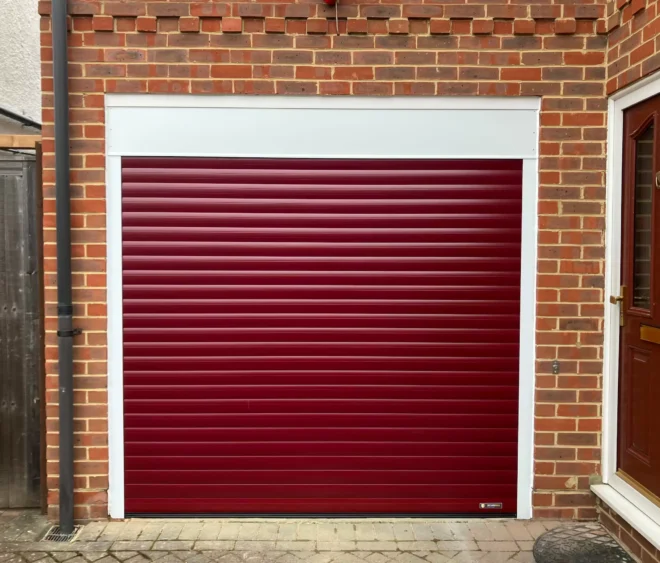 Red Roller Garage Door