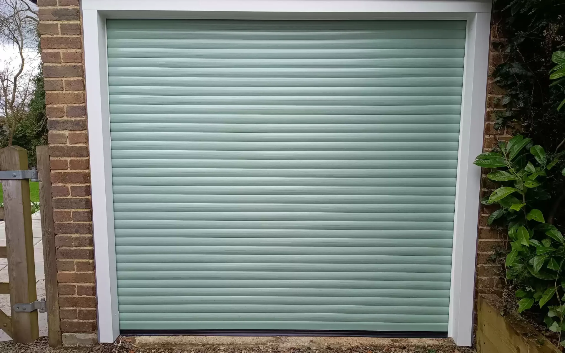 Sage Green Roller Garage Door